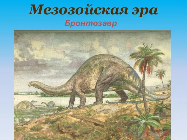 Мезозойская эра Бронтозавр