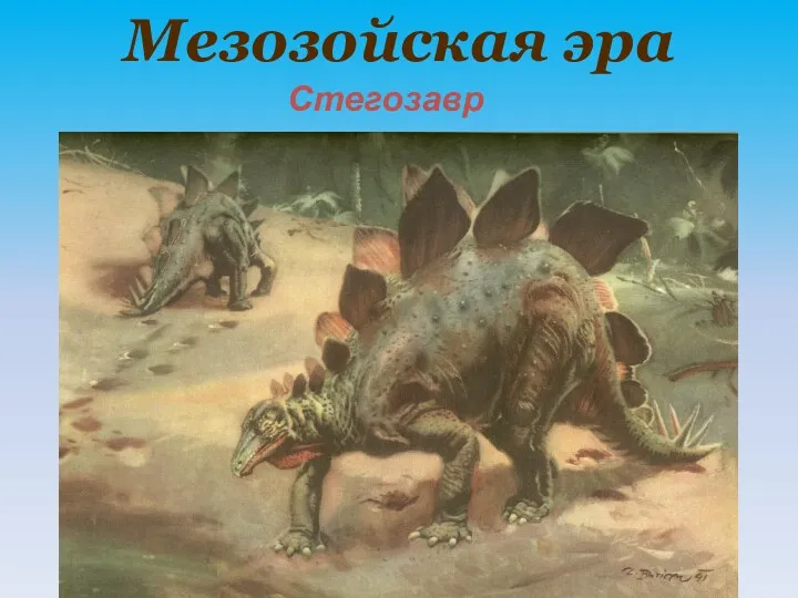 Мезозойская эра Стегозавр