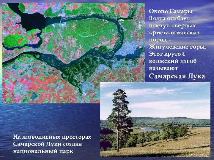 Около Самары Волга огибает выступ твердых кристаллических пород – Жигулевские