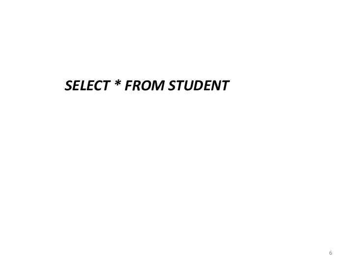 SELECT * FROM STUDENT