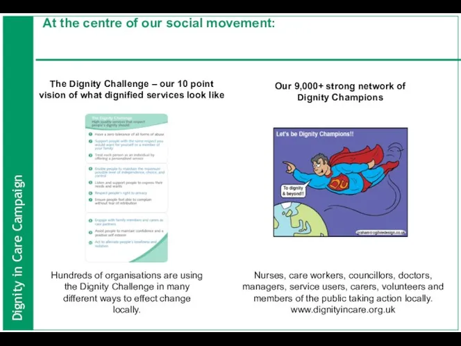 At the centre of our social movement: The Dignity Challenge
