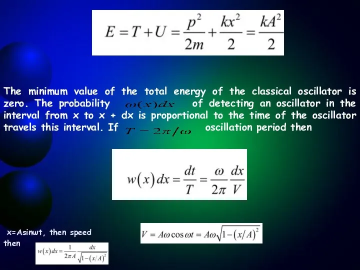 The minimum value of the total energy of the classical