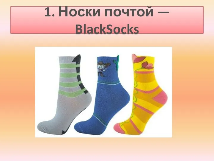 1. Носки почтой — BlackSocks