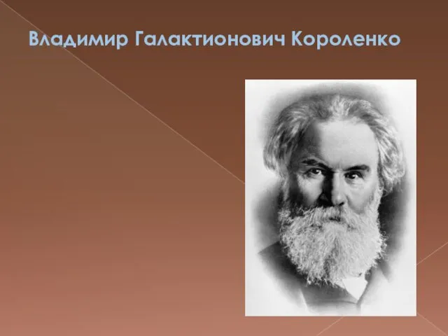 В.Г.Короленко. Слово о писателе. В дурном обществе