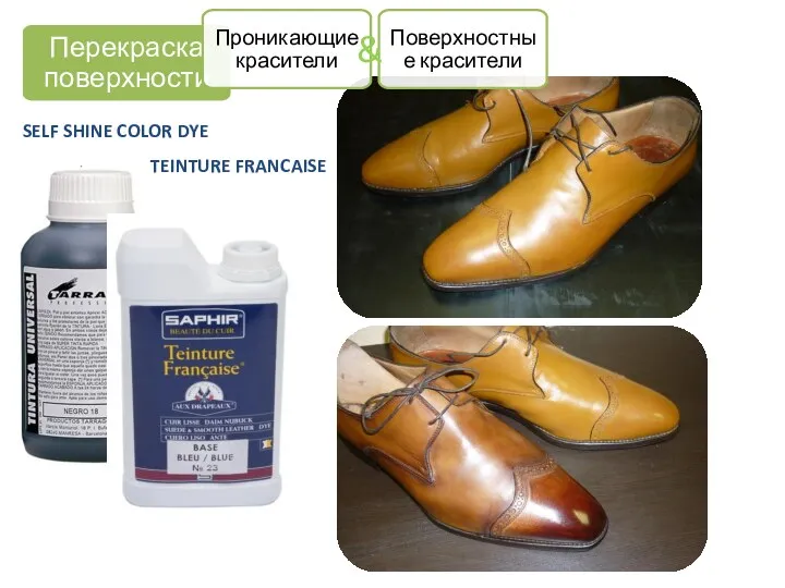 TEINTURE FRANCAISE SELF SHINE COLOR DYE Перекраска поверхности Проникающие красители Поверхностные красители &