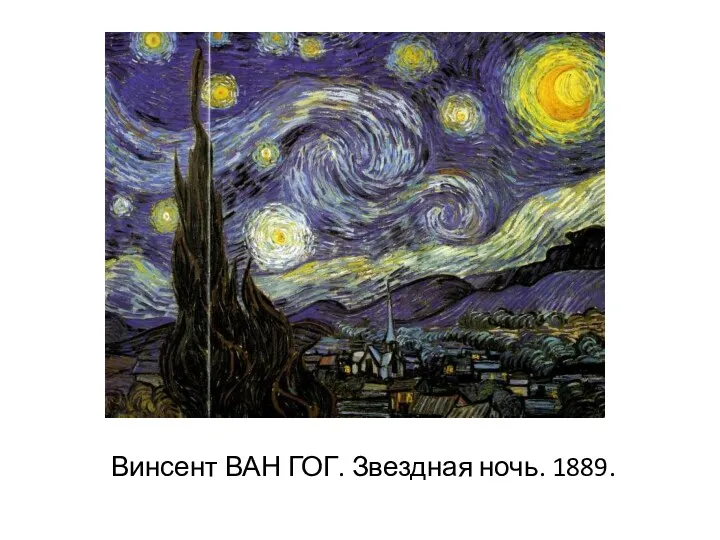 Винсент ВАН ГОГ. Звездная ночь. 1889.