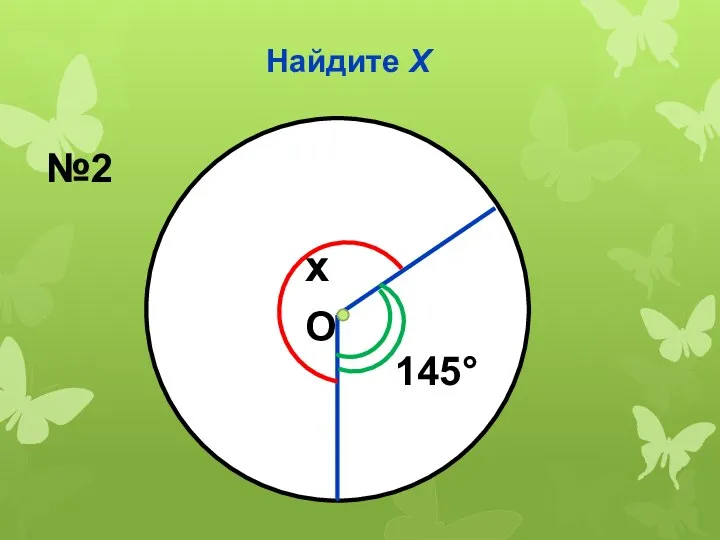 Найдите Х x 145° №2 О