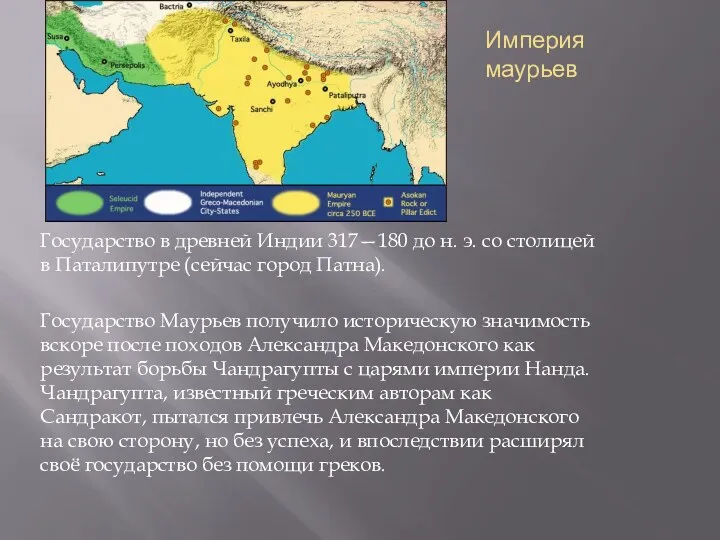 Империя маурьев Государство в древней Индии 317—180 до н. э.