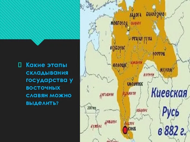 Какие этапы складывания государства у восточных славян можно выделить?