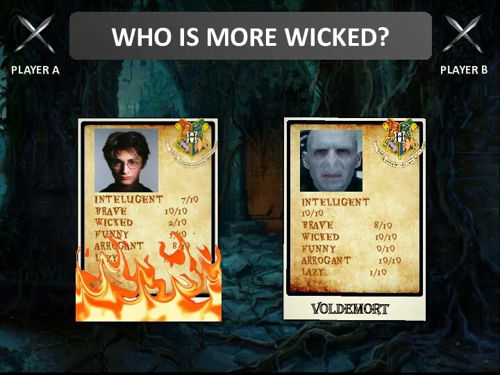 WHO IS MORE WICKED? PLAYER A PLAYER B