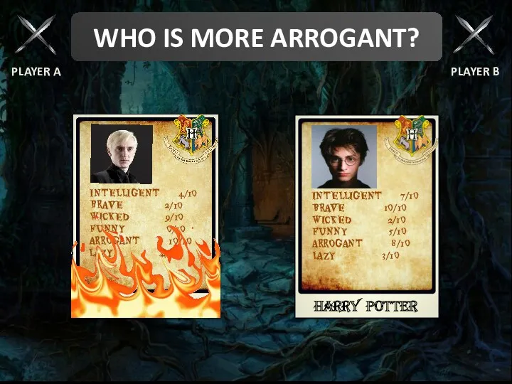 WHO IS MORE ARROGANT? PLAYER A PLAYER B