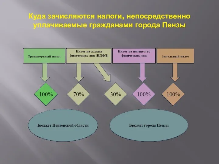 Куда зачисляются налоги, непосредственно уплачиваемые гражданами города Пензы