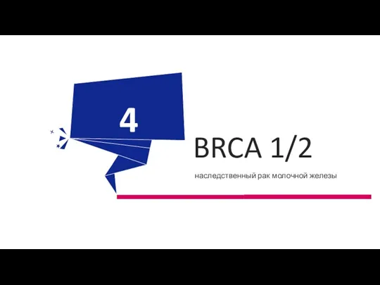 BRCA 1/2 наследственный рак молочной железы 1 4