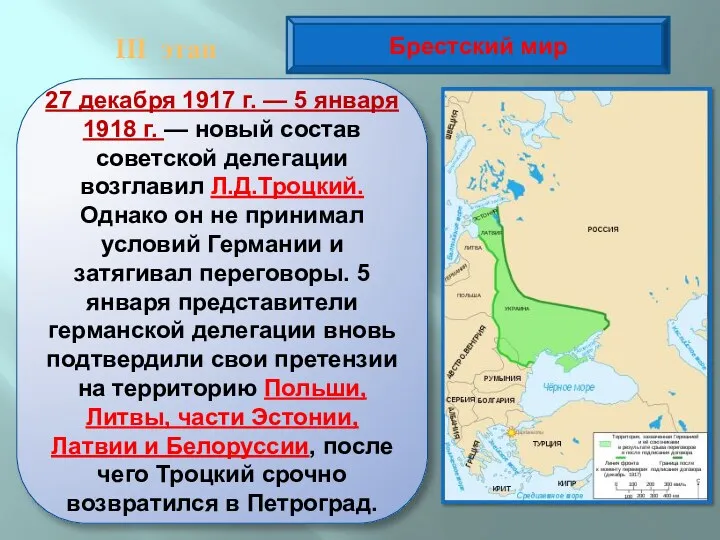 Брестский мир 27 декабря 1917 г. — 5 января 1918