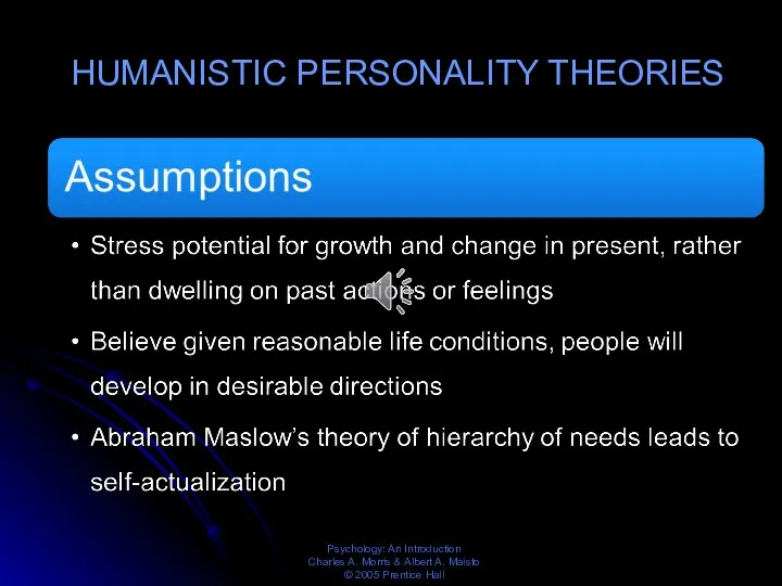 HUMANISTIC PERSONALITY THEORIES