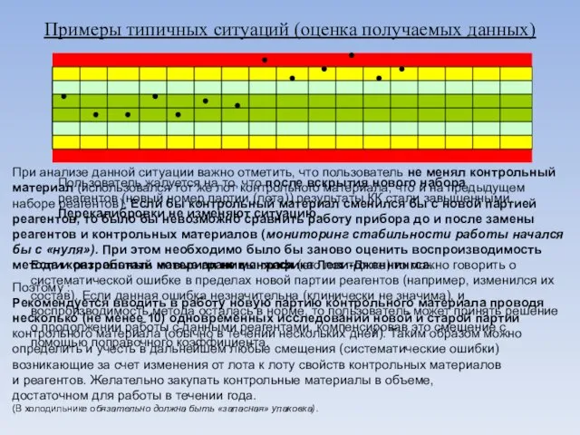 Примеры типичных ситуаций (оценка получаемых данных) Пользователь жалуется на то,