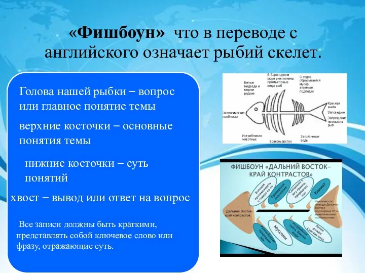 «Фишбоун» что в переводе с английского означает рыбий скелет. Голова