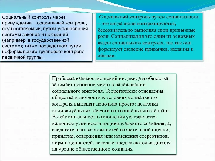 Социальный контроль путем социализации – это когда люди контролируются, бессознательно