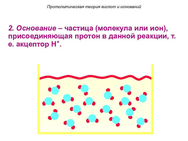 2. Основание – частица (молекула или ион), присоединяющая протон в данной реакции, т.е.