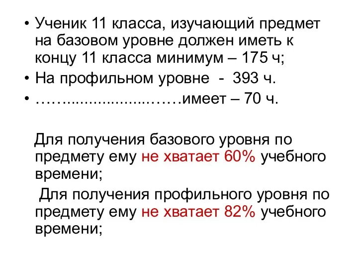 Ученик 11 класса, изучающий предмет на базовом уровне должен иметь