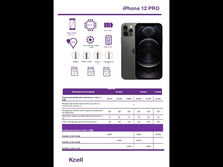 iPhone 12 PRO 512 GB 256 GB FACE ID IP68 Super Retina XDR1