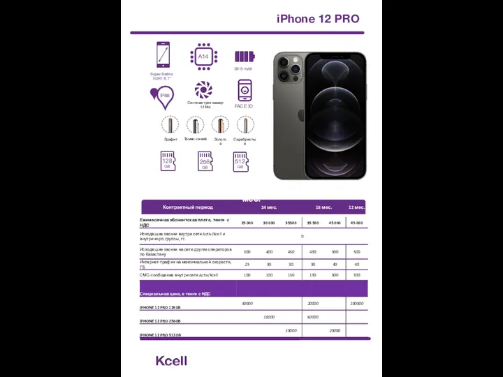 iPhone 12 PRO 512 GB 256 GB FACE ID IP68