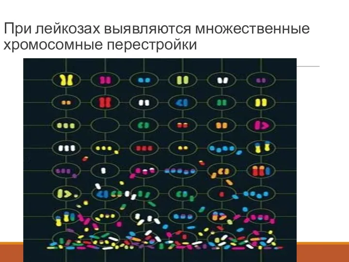 При лейкозах выявляются множественные хромосомные перестройки