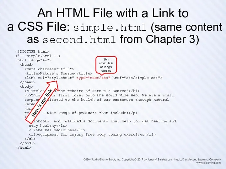 An HTML File with a Link to a CSS File: simple.html (same content