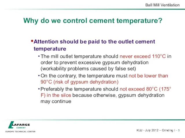 Why do we control cement temperature? Attention should be paid