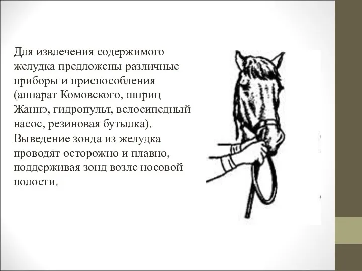 Для извлечения содержимого желудка предложены различные приборы и приспособления (аппарат