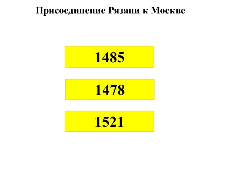 Присоединение Рязани к Москве 1485 1478 1521