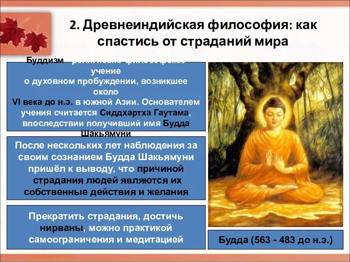 2. Древнеиндийская философия: как спастись от страданий мира Буддизм -
