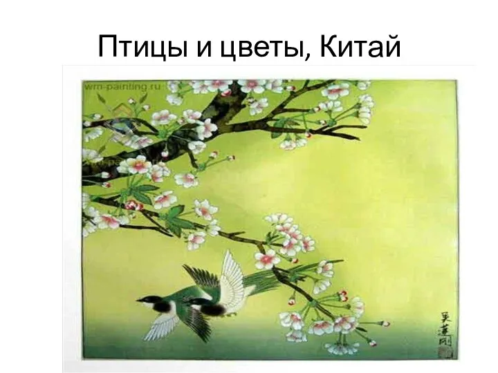 Птицы и цветы, Китай