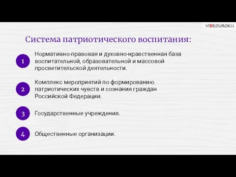 Система патриотического воспитания: