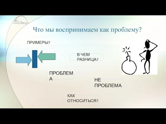 Что мы воспринимаем как проблему? ПРИМЕРЫ? ПРОБЛЕМА НЕ ПРОБЛЕМА В ЧЕМ РАЗНИЦА? КАК ОТНОСИТЬСЯ?