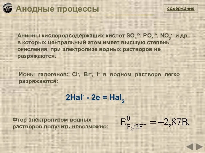 содержание Анионы кислородсодержащих кислот SO42-, PO43-, NO3- и др., в