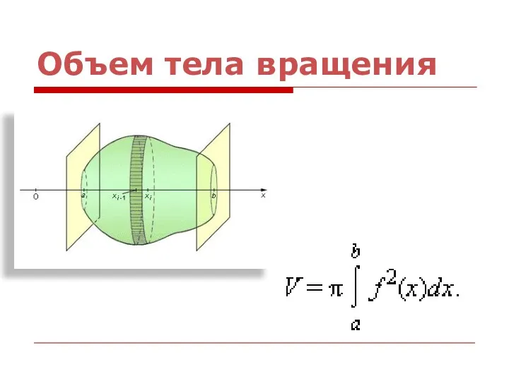 Объем тела вращения