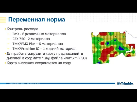 Переменная норма Контроль расхода FmX - 6 различных материалов CFX-750