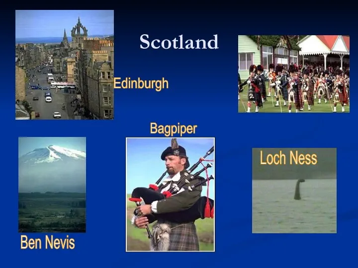 Scotland Loch Ness Bagpiper Ben Nevis Edinburgh