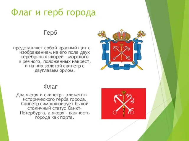 Флаг и герб города Герб представляет собой красный щит с изображением на его