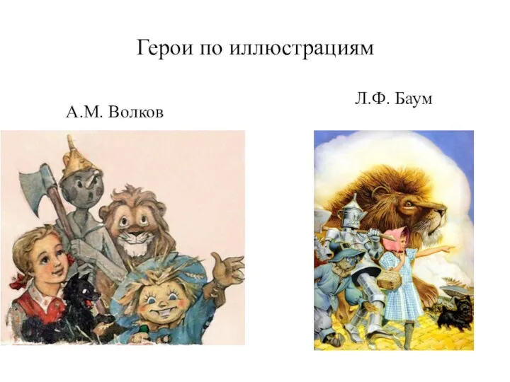 Герои по иллюстрациям Л.Ф. Баум А.М. Волков