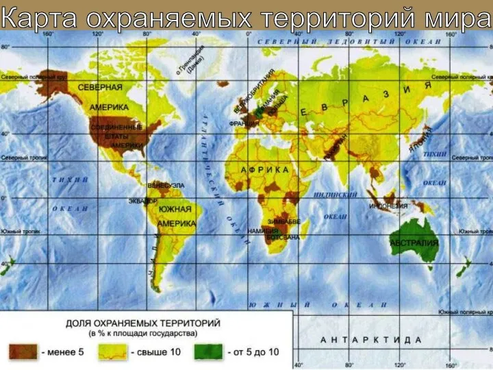 Карта охраняемых территорий мира