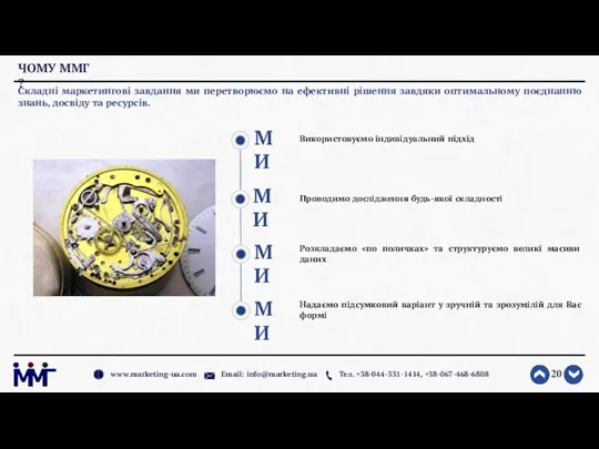 ЧОМУ ММГ ? Складні маркетингові завдання ми перетворюємо на ефективні