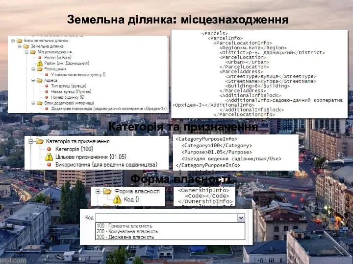 Земельна ділянка: місцезнаходження Категорія та призначення Форма власності