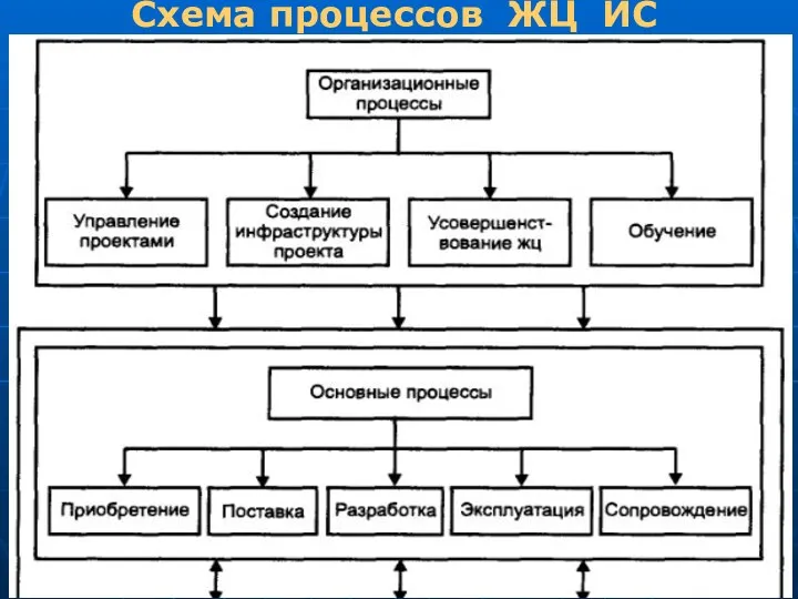 Схема процессов ЖЦ ИС