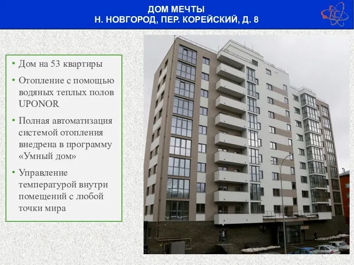 ДОМ МЕЧТЫ Н. НОВГОРОД, ПЕР. КОРЕЙСКИЙ, Д. 8 Дом на