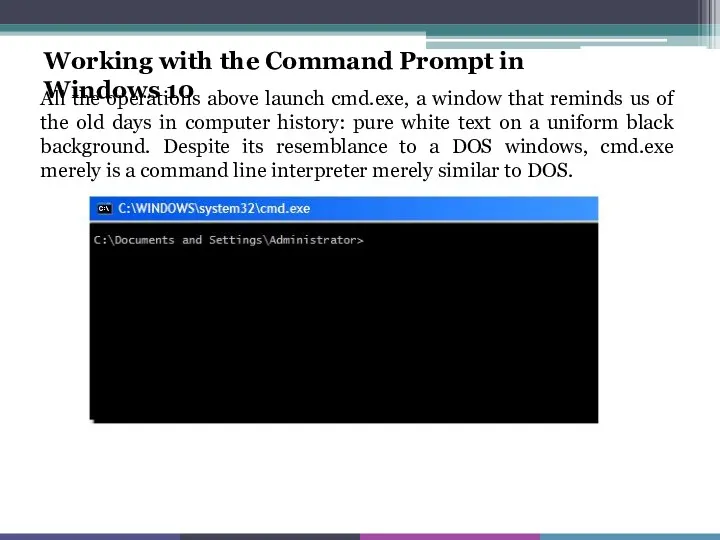 Working with the Command Prompt in Windows 10 All the