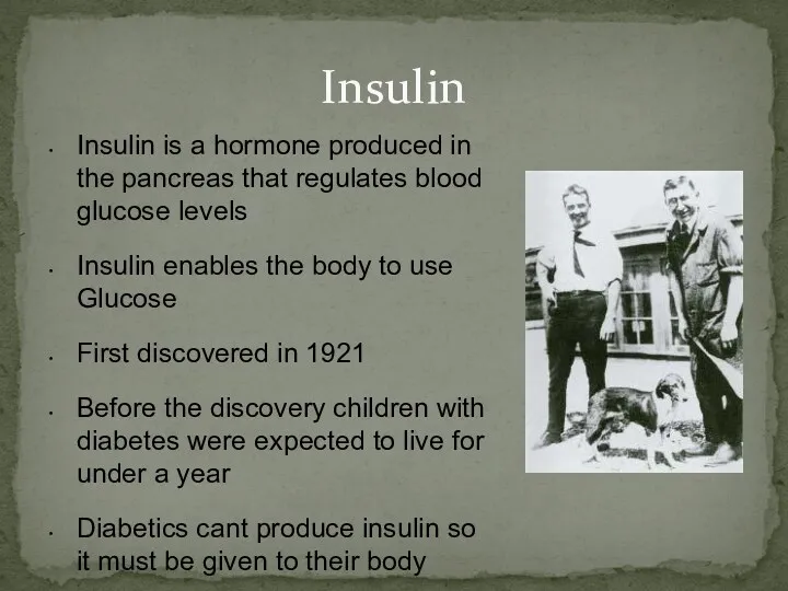 Insulin Insulin is a hormone produced in the pancreas that