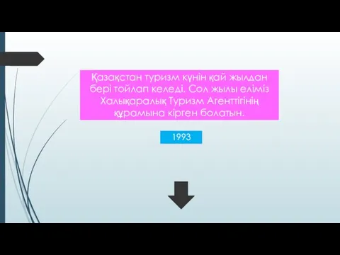 Қазақстан туризм күнін қай жылдан бері тойлап келеді. Сол жылы