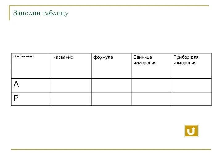 Заполни таблицу